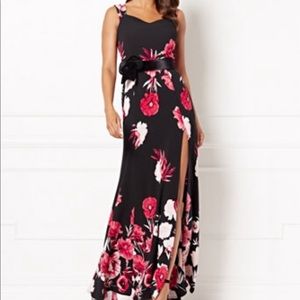Lovely Long Floral Fitted Gown